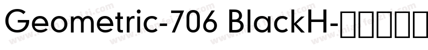 Geometric-706 BlackH字体转换